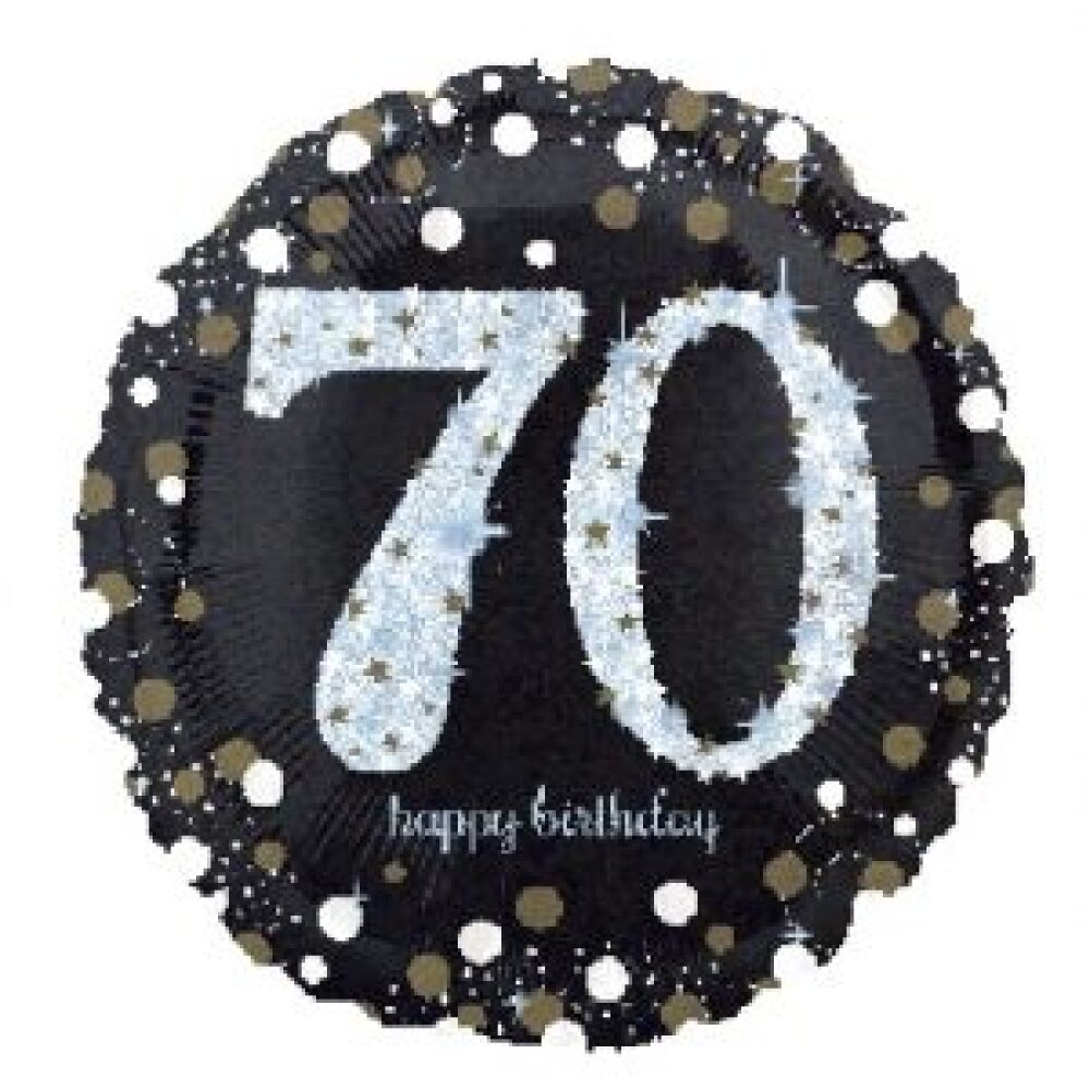 70th - 18inch helium filled balloon