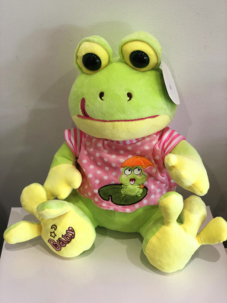 Frog soft toy baby girl