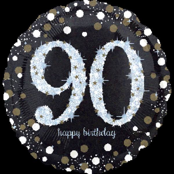90th - 18inch helium filled balloon
