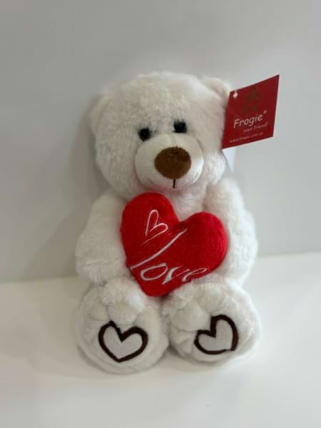 White Love Heart Bear 