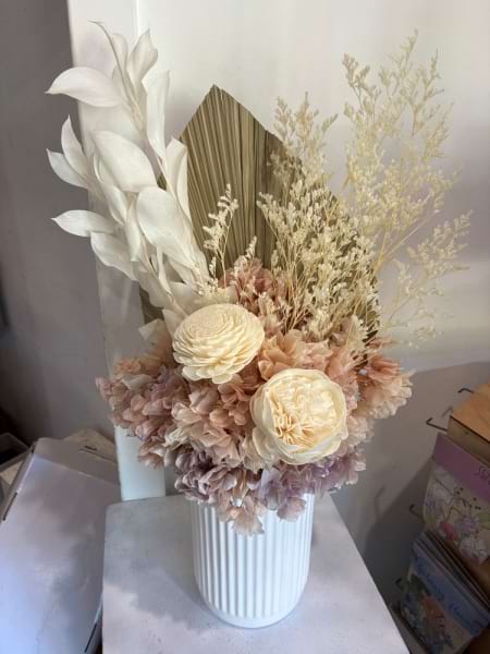 Antique and cream preserved arrangement