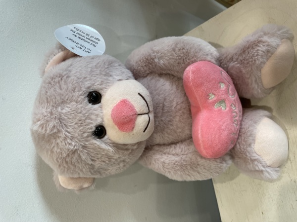 Rosey Bear with heart 